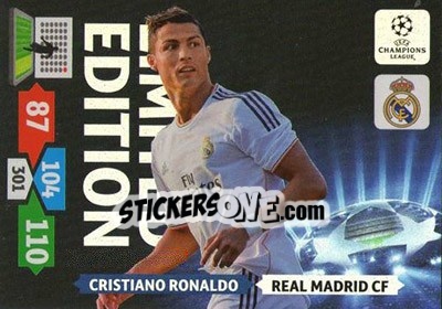Cromo Cristiano Ronaldo - UEFA Champions League 2013-2014. Adrenalyn XL - Panini