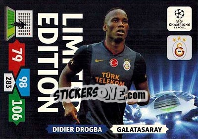 Sticker Didier Drogba - UEFA Champions League 2013-2014. Adrenalyn XL - Panini