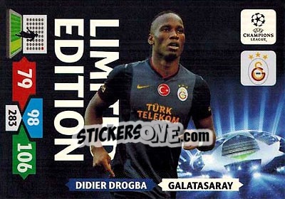 Sticker Didier Drogba - UEFA Champions League 2013-2014. Adrenalyn XL n. LE-DD - Panini