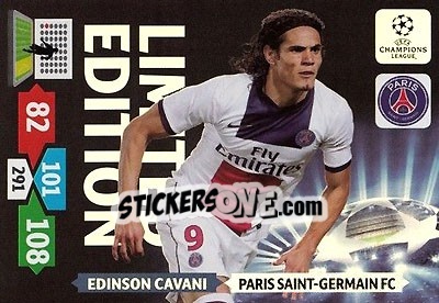 Sticker Edinson Cavani - UEFA Champions League 2013-2014. Adrenalyn XL - Panini