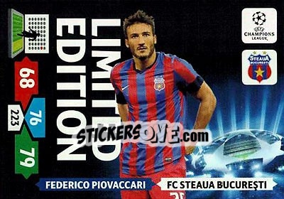 Sticker Federico Piovaccari - UEFA Champions League 2013-2014. Adrenalyn XL n. LE-FP - Panini