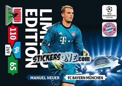 Sticker Manuel Neuer - UEFA Champions League 2013-2014. Adrenalyn XL - Panini