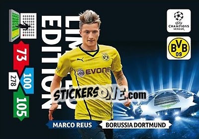 Sticker Marco Reus - UEFA Champions League 2013-2014. Adrenalyn XL n. LE-MR - Panini