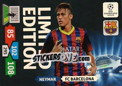 Cromo Neymar - UEFA Champions League 2013-2014. Adrenalyn XL - Panini