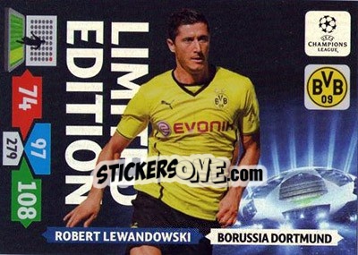 Sticker Robert Lewandowski - UEFA Champions League 2013-2014. Adrenalyn XL - Panini