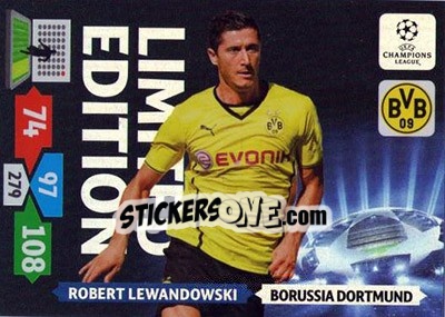 Sticker Robert Lewandowski - UEFA Champions League 2013-2014. Adrenalyn XL n. LE-RL - Panini
