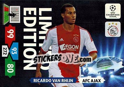 Sticker Ricardo van Rhijn - UEFA Champions League 2013-2014. Adrenalyn XL - Panini