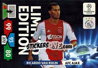 Sticker Ricardo van Rhijn - UEFA Champions League 2013-2014. Adrenalyn XL n. LE-RVR - Panini