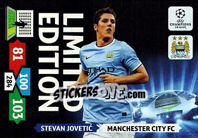 Sticker Stevan Jovetic - UEFA Champions League 2013-2014. Adrenalyn XL - Panini