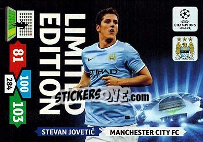 Cromo Stevan Jovetic - UEFA Champions League 2013-2014. Adrenalyn XL - Panini