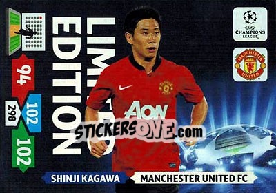 Sticker Shinji Kagawa - UEFA Champions League 2013-2014. Adrenalyn XL n. LE-SKA - Panini