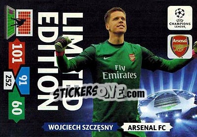 Sticker Wojciech Szczęsny - UEFA Champions League 2013-2014. Adrenalyn XL n. LE-WS - Panini