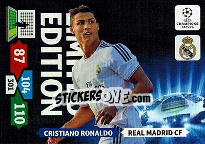 Sticker Cristiano Ronaldo - UEFA Champions League 2013-2014. Adrenalyn XL n. XXL-CR - Panini