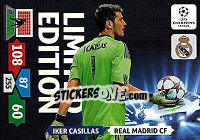 Sticker Iker Casillas - UEFA Champions League 2013-2014. Adrenalyn XL n. XXL-IC - Panini