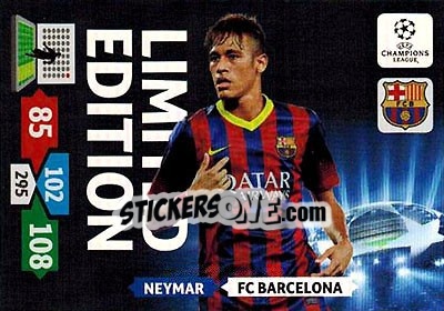 Sticker Neymar - UEFA Champions League 2013-2014. Adrenalyn XL n. XXL-NE - Panini