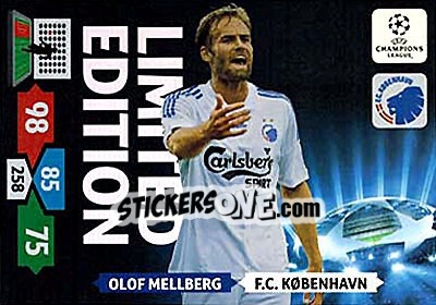 Sticker Olof Mellberg - UEFA Champions League 2013-2014. Adrenalyn XL n. XXL-OM - Panini