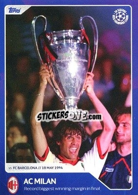 Sticker Ac Milan - Record Biggest Winning Margin In Final (18 May 1994) - Paolo Maldini - 30 Seasons UEFA Champions League n. 32 - Topps