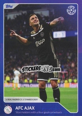 Figurina AFC Ajax - Stun holders with a four goal comeback (5 March 2019) - 30 Seasons UEFA Champions League n. 12 - Topps