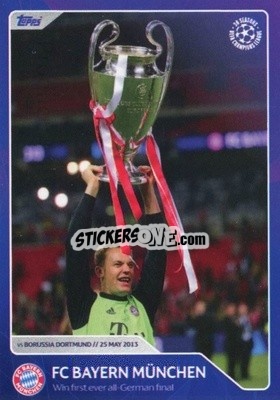 Sticker FC Bayern Munchen - Win first-ever all-German final (25 May 2013) - 30 Seasons UEFA Champions League n. 30 - Topps