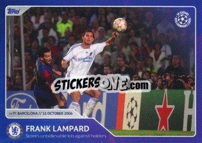 Sticker Frank Lampard - Score unbelievable lob against holders (31 October 2006) - 30 Seasons UEFA Champions League n. 75 - Topps