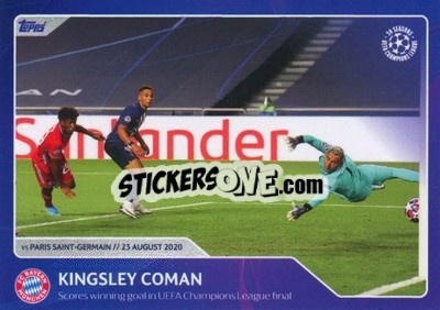 Sticker Kingsley Coman - Scores winning goal in UEFA Champions League final (23 August 2020) - 30 Seasons UEFA Champions League n. 72 - Topps