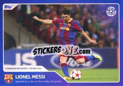 Cromo Lionel Messi - Stunning strike in Wembley final win (28 May 2011) - 30 Seasons UEFA Champions League - Topps