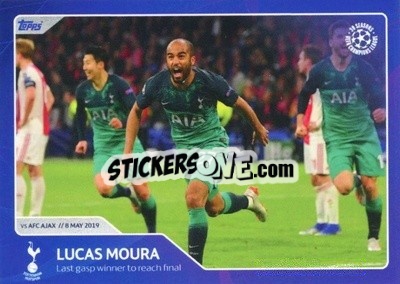 Sticker Lucas Moura - Last gasp winner to reach final (8 May 2019) - 30 Seasons UEFA Champions League - Topps