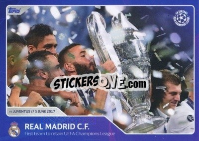 Sticker Real Madrid CF - First team to retain UEFA Champions League (3 June 2017) - 30 Seasons UEFA Champions League n. 41 - Topps