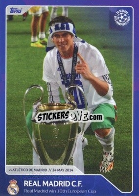 Sticker Real Madrid CF - Real Madrid wins 10th European Cup (24 May 2014) - 30 Seasons UEFA Champions League n. 22 - Topps