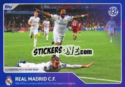 Sticker Real Madrid CF - Win third consecutive UEFA Champions League (26 May 2018) - 30 Seasons UEFA Champions League - Topps