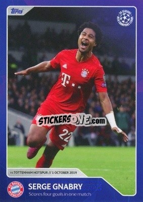 Sticker Serge Gnabry - Scores four goals in one match (1 October 2019) - 30 Seasons UEFA Champions League n. 10 - Topps