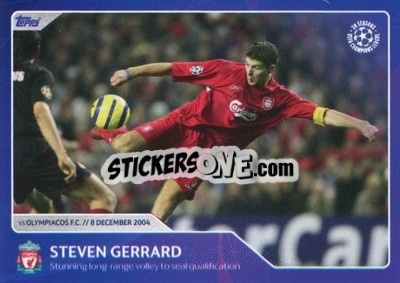 Cromo Steven Gerrard - Stunning long-range volley to seal qualification (8 December 2004) - 30 Seasons UEFA Champions League - Topps