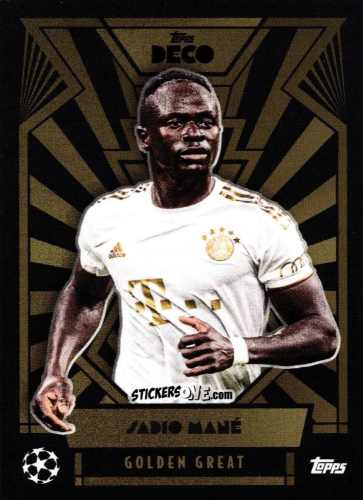 Figurina Sadio Mane - Deco UEFA 2022-2023 n. 122 - Topps