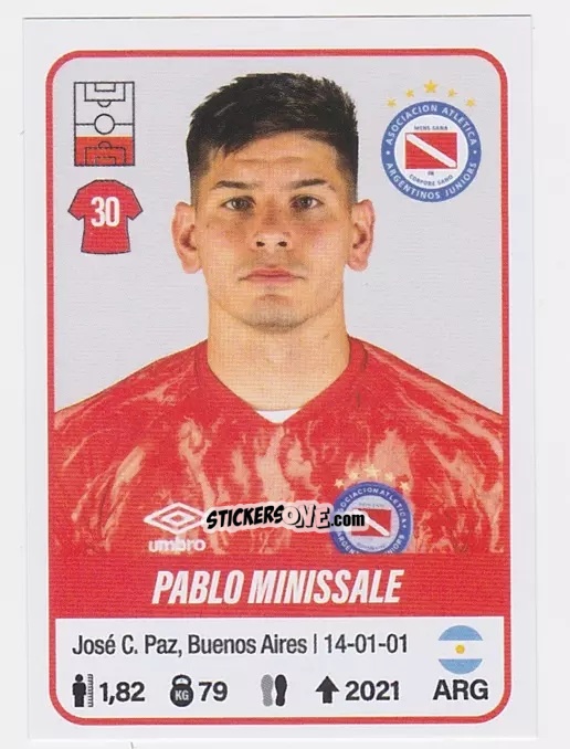 Sticker Pablo Minissale - Fútbol Argentino 2023 n. 10 - Panini