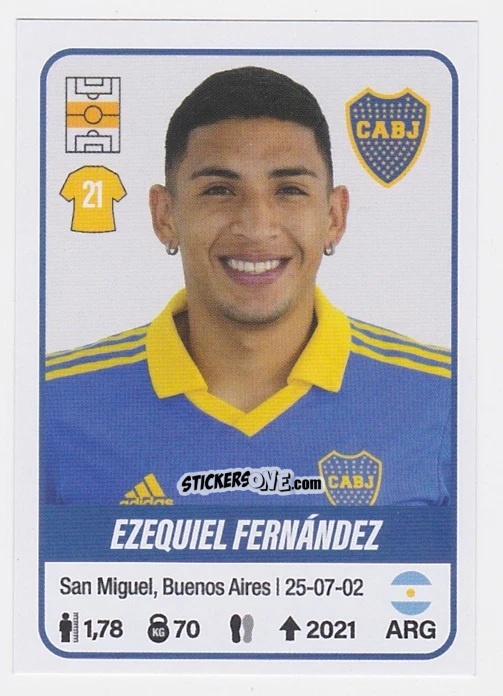 Cromo Ezequiel Fernández - Fútbol Argentino 2023 n. 113 - Panini