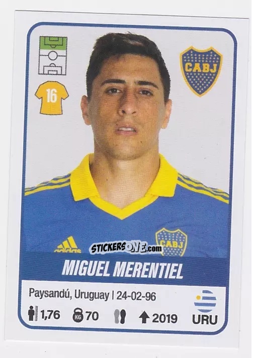 Cromo Miguel Merentiel - Fútbol Argentino 2023 n. 121 - Panini