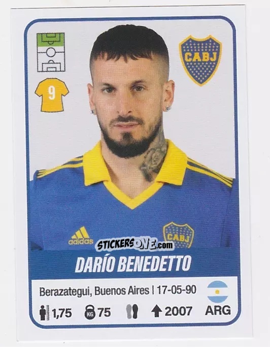 Cromo Darío Benedetto - Fútbol Argentino 2023 n. 122 - Panini