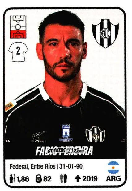 Sticker Fabio Pereyra - Fútbol Argentino 2023 n. 127 - Panini