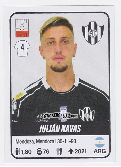 Cromo Julián Navas - Fútbol Argentino 2023 n. 128 - Panini