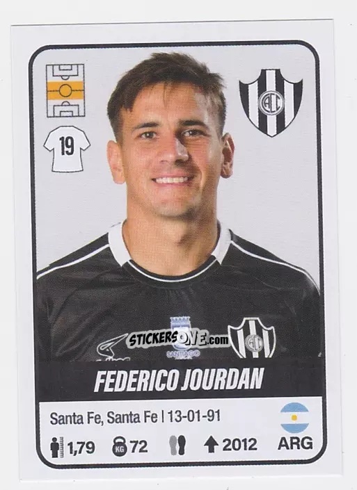 Cromo Federico Jourdan - Fútbol Argentino 2023 n. 130 - Panini