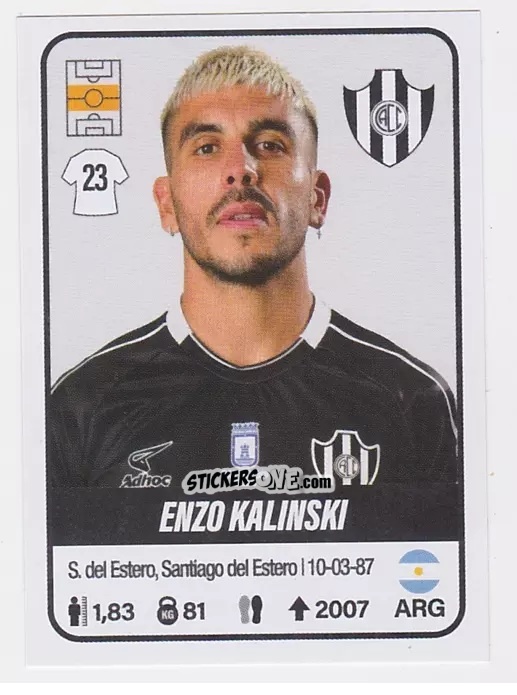 Cromo Enzo Kalinski - Fútbol Argentino 2023 n. 133 - Panini