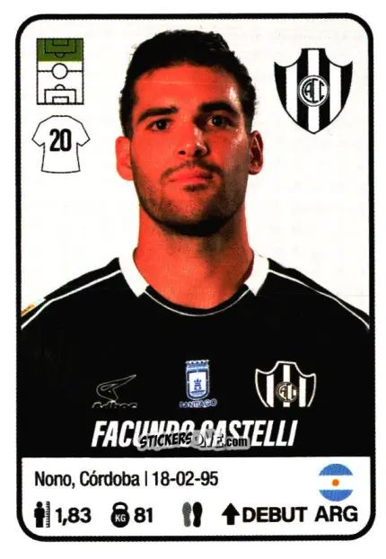 Sticker Facundo Castelli - Fútbol Argentino 2023 n. 136 - Panini
