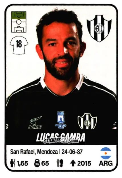 Sticker Lucas Gamba - Fútbol Argentino 2023 n. 138 - Panini