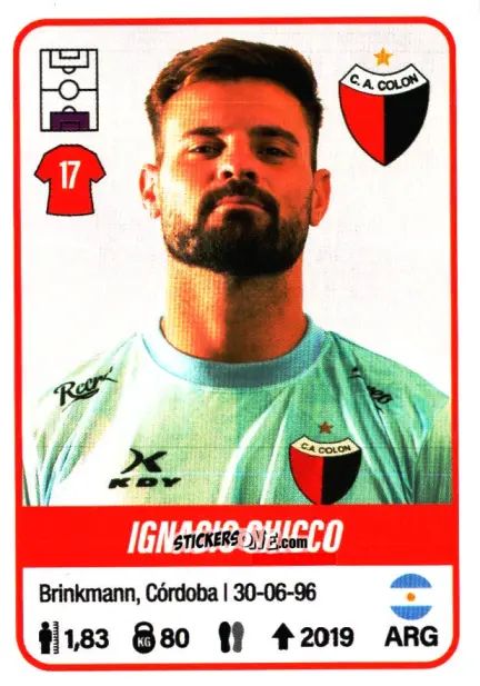 Sticker Ignacio Chicco - Fútbol Argentino 2023 n. 141 - Panini