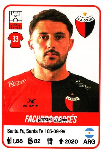 Sticker Facundo Garcés - Fútbol Argentino 2023 n. 143 - Panini