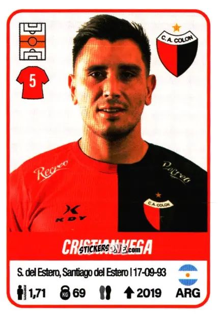 Sticker Cristian Vega - Fútbol Argentino 2023 n. 148 - Panini