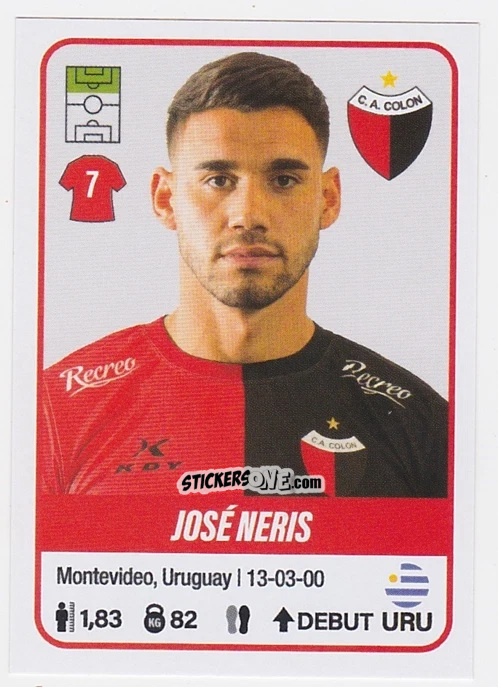 Figurina José Neris - Fútbol Argentino 2023 n. 156 - Panini
