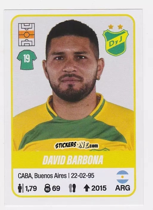 Cromo David Barbona - Fútbol Argentino 2023 n. 166 - Panini