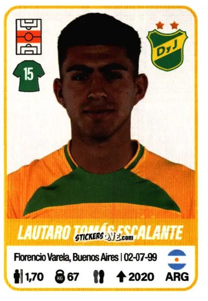 Sticker Lautaro Escalante - Fútbol Argentino 2023 n. 167 - Panini
