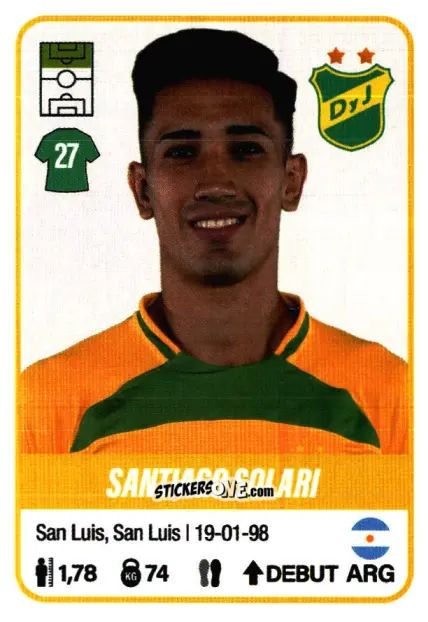 Cromo Santiago Solari - Fútbol Argentino 2023 n. 169 - Panini